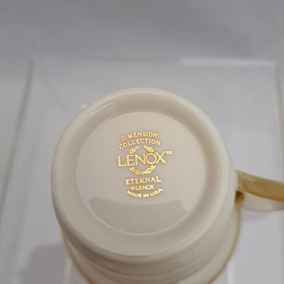 Lenox Eternal Pattern Coffee Cup Gold Trim Ceramic USA Replacement - Picture 10 of 13